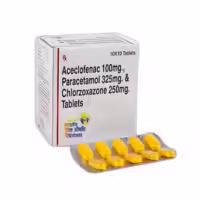 Aceclofenac 100mg + Paracetamol 325mg + Chlorzoxazone 250mg Tablets